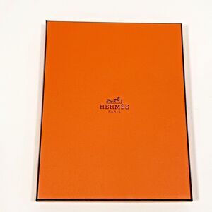 Authentic Hermes Paris Orange Sellier EMPTY BOX 6 1/4" x 5" x 1/2  tissue READ